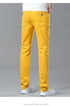 Men's Colorful Denim Stretch Comfortable Jeans for Casual Business Wear