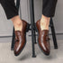 Luxury Black Low Heeled Tassels Loafers for Men Business Dress Shoes