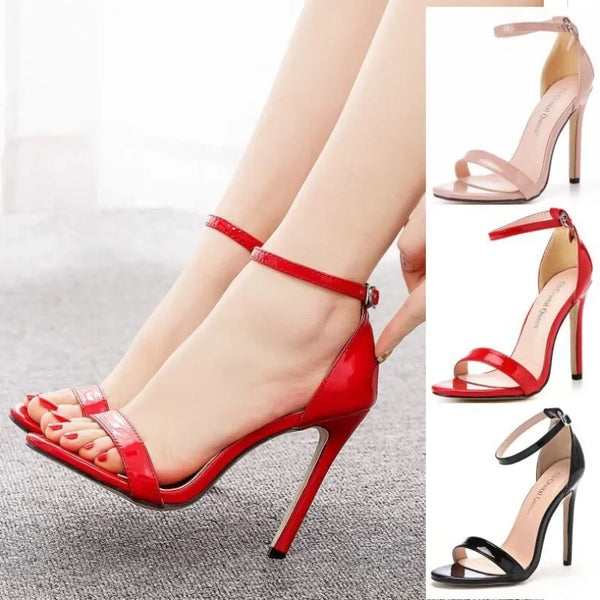 Elegant Women's Wedding Pumps Sandals with Buckle Strap and 11CM Thin Heels for Dance and Performance