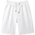 Summer Fashion Cotton Men Casual Shorts Drawstring Waist Comfortable Knee Length