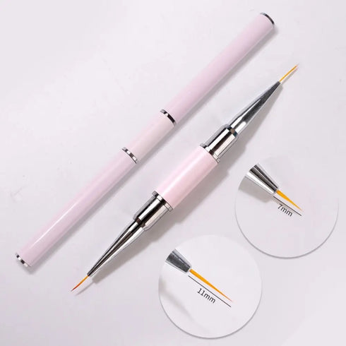 Professional Dual-ended Acrylic Nail Art Brush Set for Creative Gel Polish Manicure and Detailed Flower Painting, Ideal for Spooky Season Nails