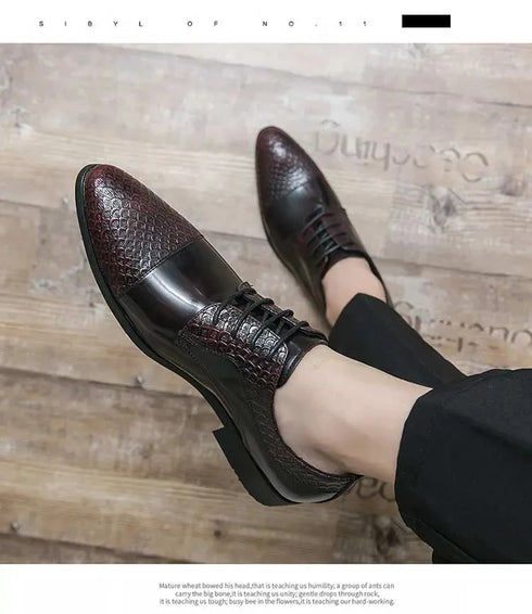 Men's Fashion Derby Shoes Lace-Up Business Office Dress Shoes for Weddings and Formal Events