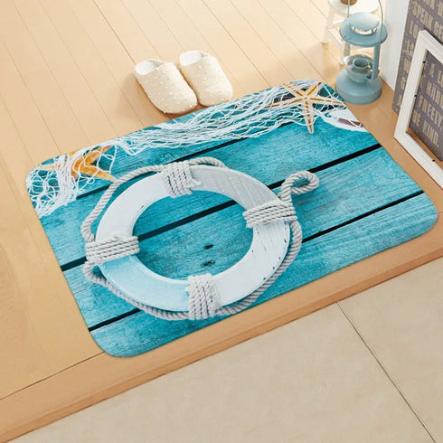Coastal Starfish Doormat: Seaside Entryway Charm, Non-Slip