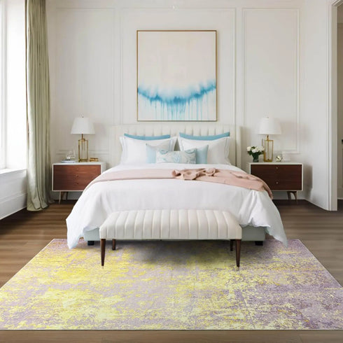 Faux Cashmere Printed Carpet Abstract Collection Soft Modern Rugs for Living Room and Bedroom Home Decor