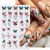 3D Nail Art Stickers with Daisy, Cherry Blossom, Petals, Leaves, and Butterflies for Spring and Summer Manicure Decoration Tips - Slider Style Nail Polish Accessories