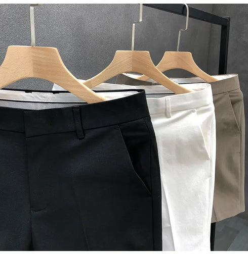 High-End Light Business Suit Shorts Men's Slim Casual Shorts