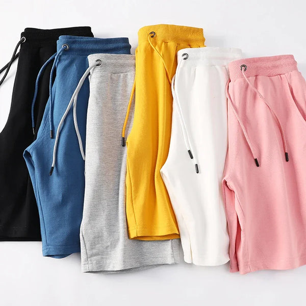 Men's Casual and Fashionable Pure Cotton Shorts with Drawstring