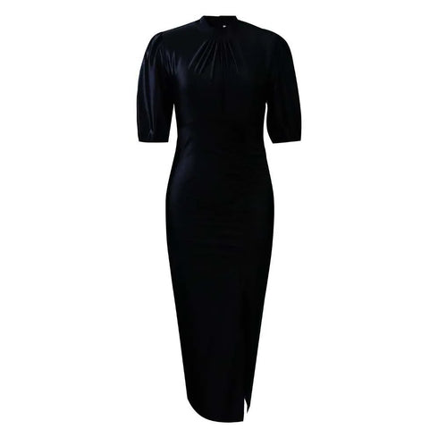 Long Dress Women Party Pleated Bandage Elegant Evening Maxi Dresses