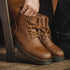 Men's Comfortable Leather Ankle Boots for Winter Adventures