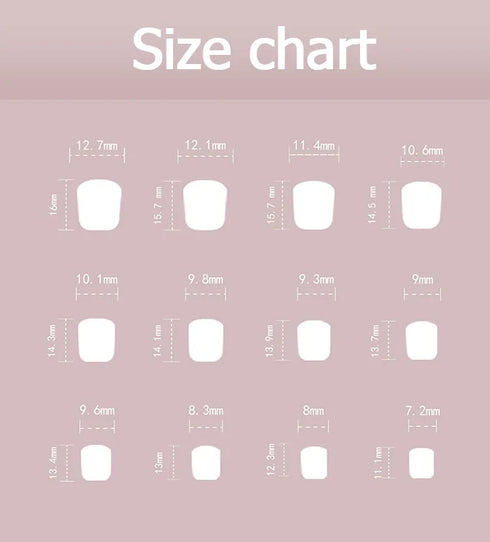 Glossy Solid Color Short Square Detachable Fake Nails Set - Wearable Finished Press On Nails with Glue for Effortless Nail Art Enjoyment