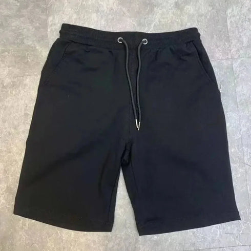 Summer Fashion Cotton Men Casual Shorts Drawstring Waist Comfortable Knee Length