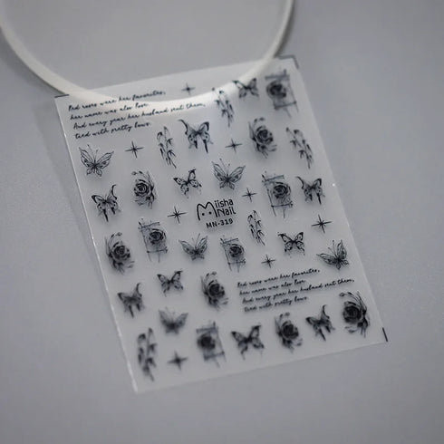 Kawaii Hydrangea 5D Embossed Flower Nail Art Stickers - Self-Adhesive Transfer Decals for Stunning DIY Nail Decoration