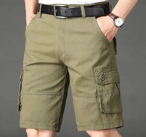 Khaki Half Men's Cargo Shorts Bermuda Designer Jogger Pants