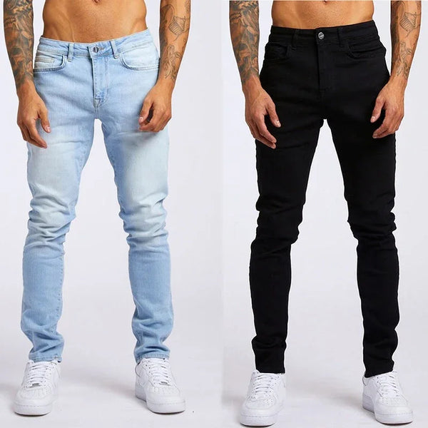 Elastic Skinny Jeans Denim Pants For Men Streetwear Casual Jeans