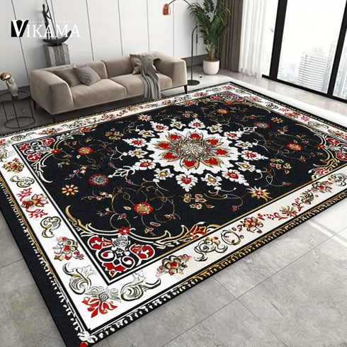 Luxury Persian Large Size Carpet for Living Room Decor Non-Slip Washable Rug