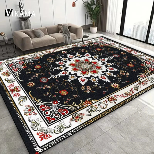Luxury Persian Large Size Carpet for Living Room Decor Non-Slip Washable Rug