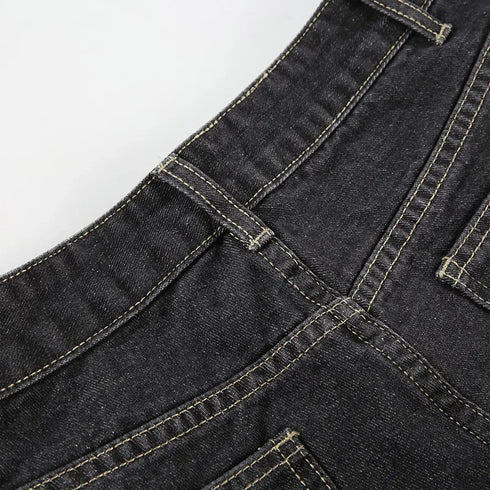 Floral Embroidery Vintage Low Rise Flared Jeans Women