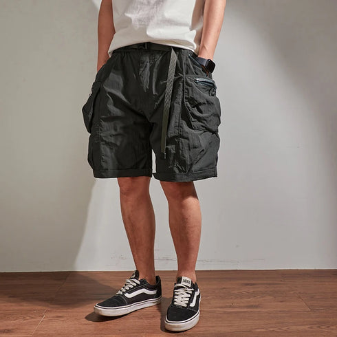 Summer Loose-Fitting Cargo Shorts Men's Fashion Casual Pants Multi-Pocket Quick-Dry Outdoor Wear