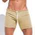 Mens Sexy Drawstring Ribbed Sleepwear Shorts Gym Sportswear