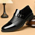 Italian Buckle Loafers for Men Stylish Leather Casual Dress Shoes for Business and Leisure