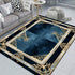Black Gold Marble Area Rug for Living Room and Home Decor Anti-Slip Floor Mat