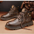 Men's Retro Style High Top Biker Boots for Winter Riding
