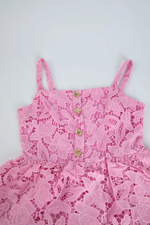 Embroidery Lace Long Cake Dress for Women Evening and Birthday Parties