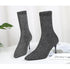 Sexy Sock Boots Knitting Stretch High Heels for Women Fashion Shoes Ankle Boots