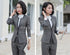 Elegant Long Sleeve One Button Business Suit for Women - Stylish Office Lady Attire for Formal Events and Professional Settings