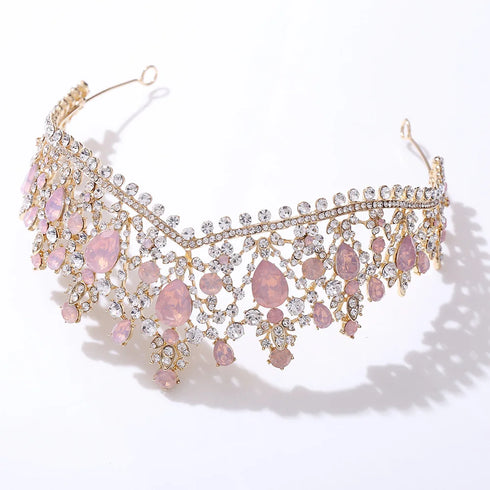 Exquisite Bridal Crystal Tiara Crown with Rhinestones for Weddings and Pageants