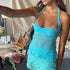 Sexy Halter Lace See-Through Crop Top for Women - Trendy Backless Party Club Vest Tank Top, Y2K Fashion Essential for Summer Wardrobe