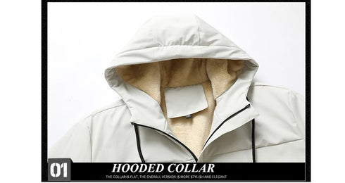 Men's Winter Warm Padded Jackets - Stylish Hooded Coats for Casual Wear, Fleece Lined Thermal Windbreakers, Perfect for Mountain Skiing and Outdoor Activities