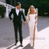 Elegant Mermaid Wedding Dresses Off The Shoulder Side Slit Boho Gown
