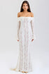 Mozision Lace Off-shoulder Sexy Maxi Dress Elegant Evening Dress