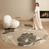 Cream Style Round Carpet Fluffy Soft Plush Rug for Living Room and Bedroom
