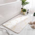 Marble Bathroom Rugs Nonslip Soft Rabbit Fur Bath Mats for Luxurious Bathroom Decor
