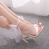 Elegant Women's Sandals with Pointed Toe and Butterfly Knot for Wedding and Office Wear