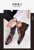 Men Classic Retro Brogues Lace Up Business Leather Shoes Formal Office Flats Wedding Party Oxford Shoes