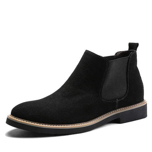 Stylish Cow Suede Leather Ankle Chelsea Boots for Men