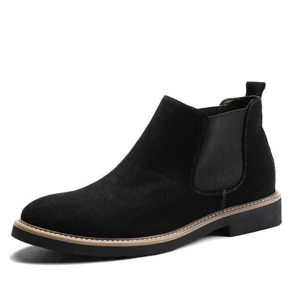 Stylish Cow Suede Leather Ankle Chelsea Boots for Men