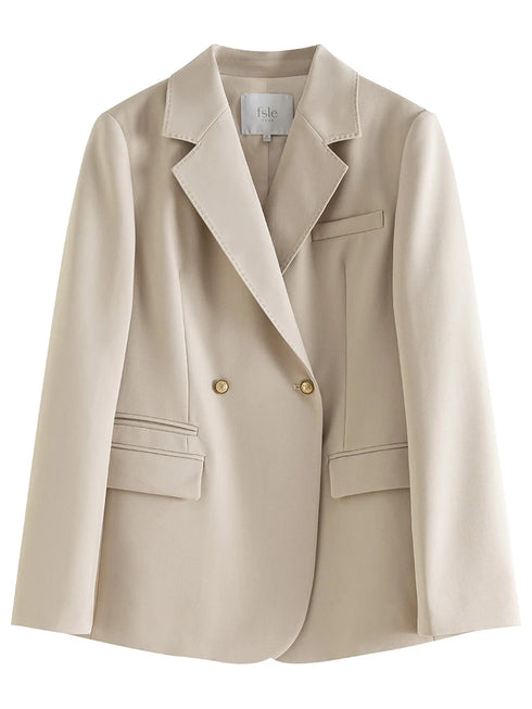 Elegant Women's Blazer Suit Jacket Set for Office Ladies - Formal Vest and Skirt Ensemble for Spring/Summer 24FS11075