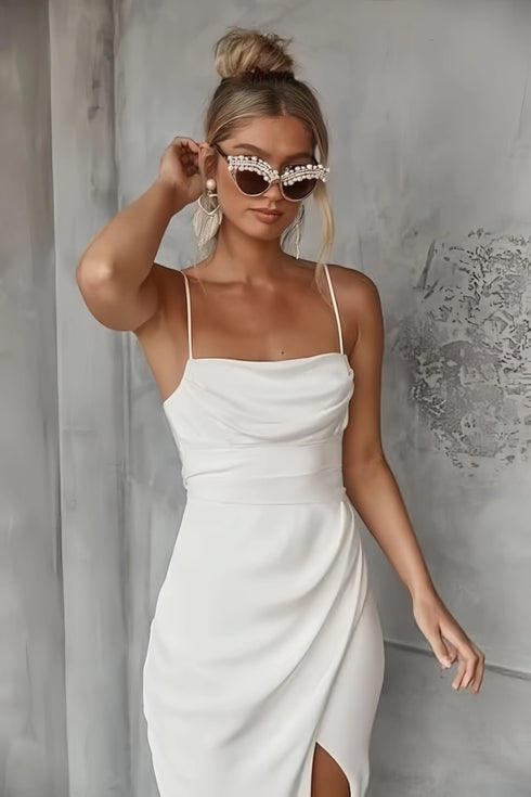 Off Shoulder Beach Wedding Dresses Chiffon Ball Gown Bridal Gown