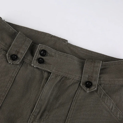 Vintage-Inspired Low Waist Y2K Cargo Pants for Women - Trendy Straight Denim Jeans with Pockets for Effortless Streetwear Looks and Fall Outfits with Jeans
