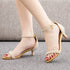 Elegant Beaded Open-Toe Sandals with Thin Heels for Weddings and Parties