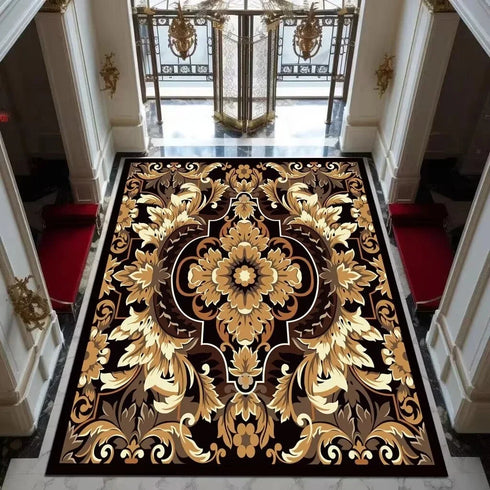 Luxury Floral Area Rug for Living Room and Bedroom Home Decoration