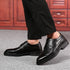 Elegant Men's Formal Dress Brogue Shoes - Slip-On British Gentleman Oxfords for Weddings and Special Occasions