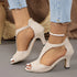 Sexy Fish Mouth Back Zipper High Heel Sandals Women