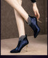 Elegant Embossed Stiletto Pumps with Peacock Pattern for Women - Perfect for Autumn Banquet Parties