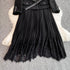 Hepburn Elegant Long Tweed Dresses Women Autumn Party Luxury Robe