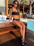 Sexy 3Pcs Bikini Sets Swimwear For Women Push Up Brazilian Biquini Linen Set